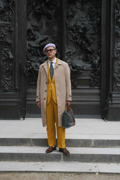 Herrainpukimon sadetakki mittatilauksena (car coat)