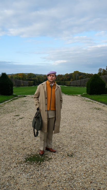 Herrainpukimon sadetakki mittatilauksena (car coat)