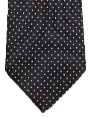 Silkkisolmio polkadot kuviolla, navy/kulta