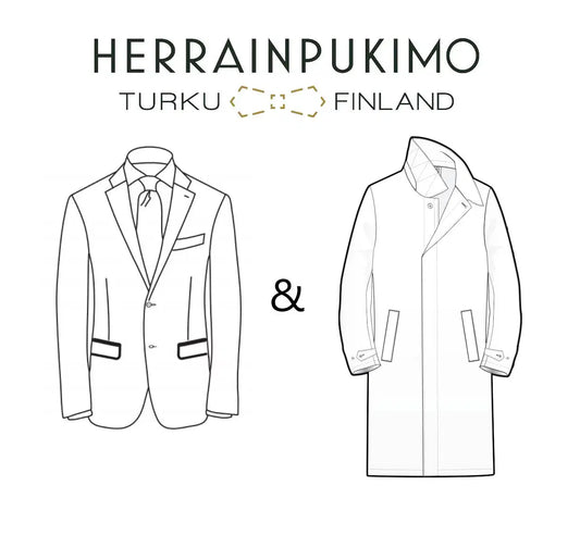 Herrainpukimon mittatilausirtotakki + mittatilaussadetakki