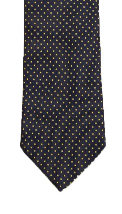 Silkkisolmio polkadot kuviolla, navy/kulta